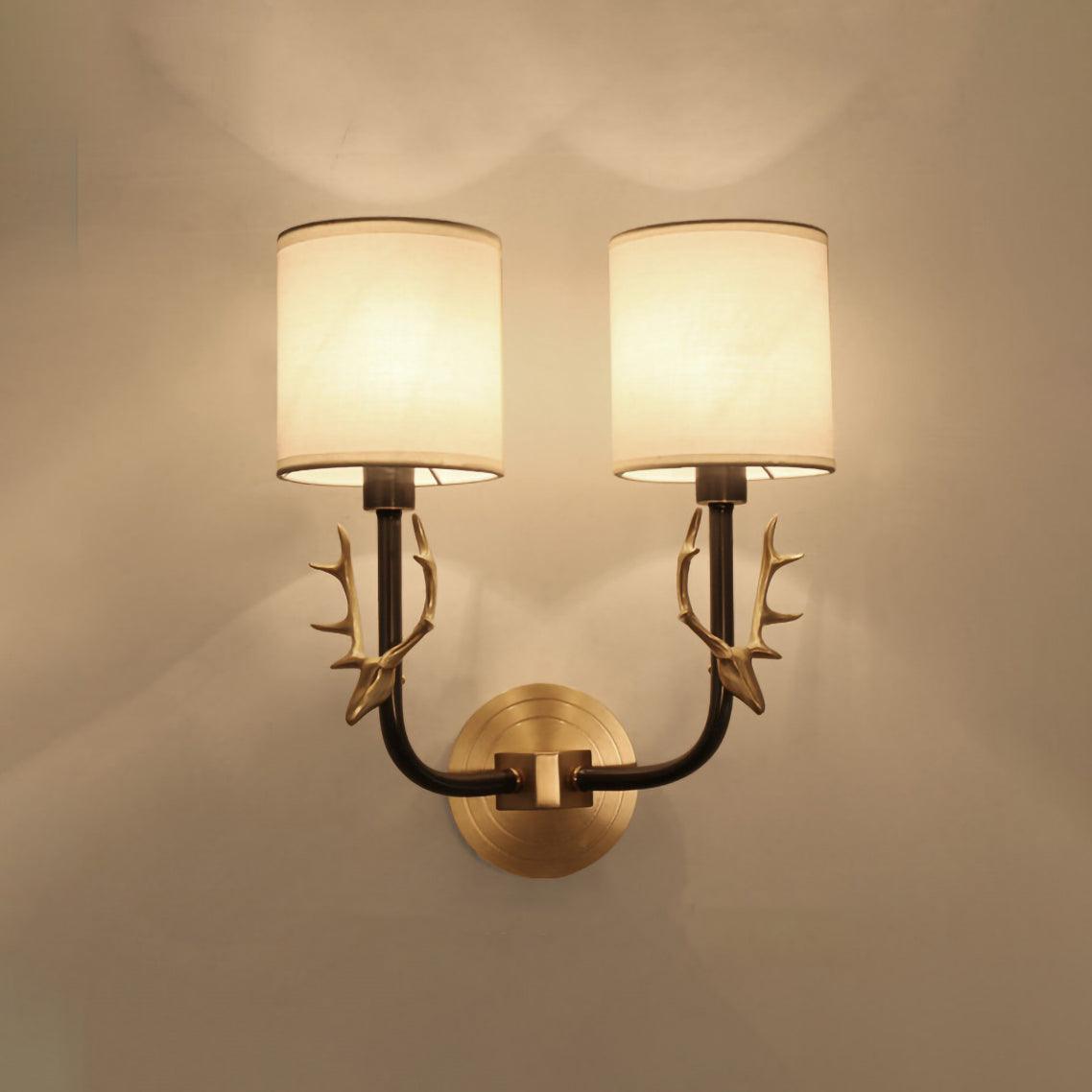 Brass Deer Head Wall Light - Lamp Outdoor