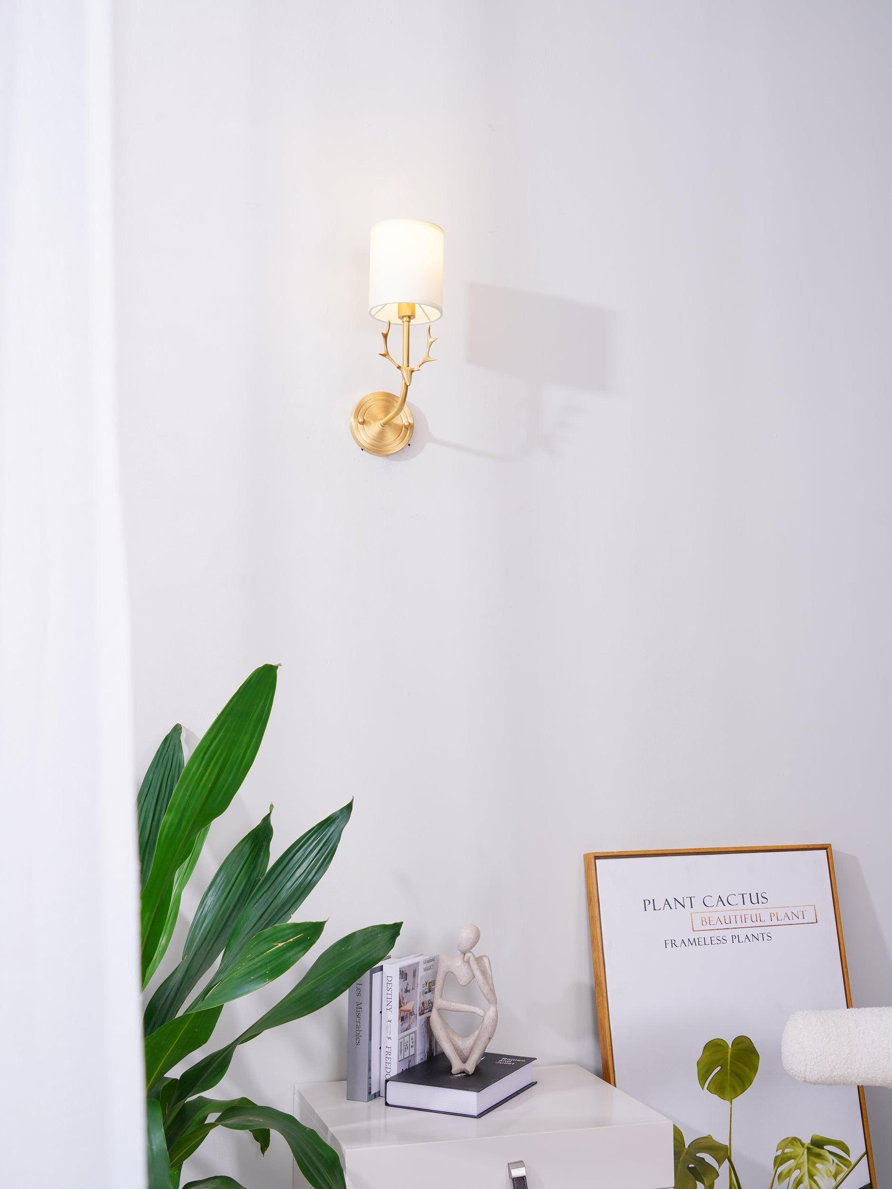 Brass Deer Head Wall Light - Lamp Outdoor