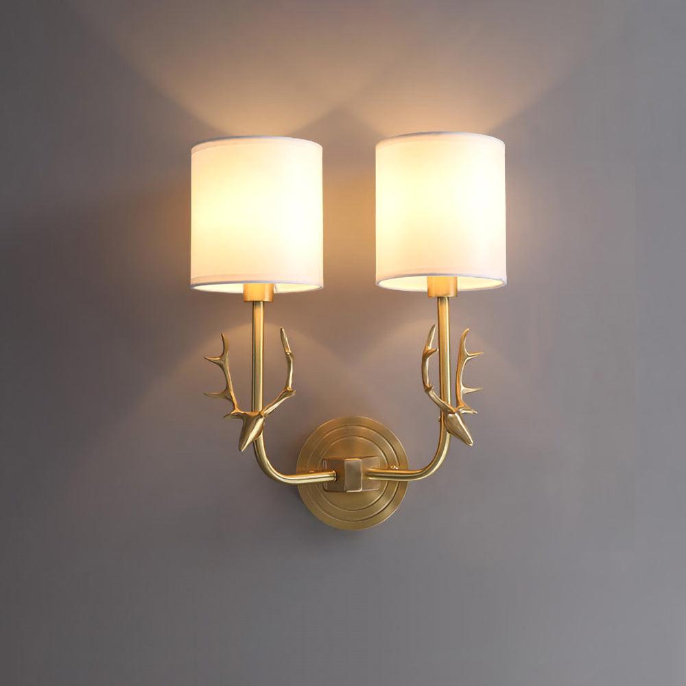 Brass Deer Head Wall Light - Lamp Outdoor