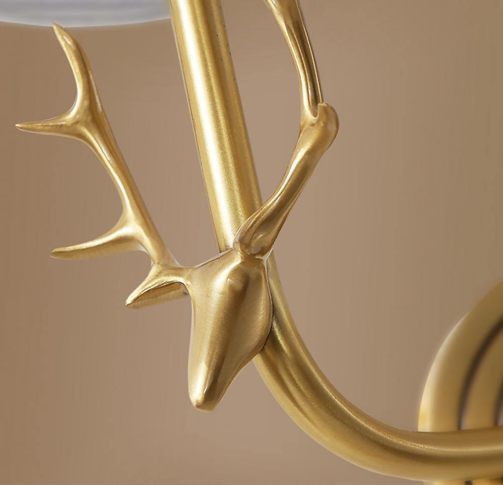 Brass Deer Head Wall Light - Lamp Outdoor