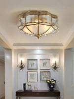 Brass Domed Flush Ceiling Lamp - Lamp Outdoor