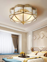 Brass Domed Flush Ceiling Lamp - Lamp Outdoor