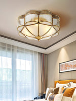 Brass Domed Flush Ceiling Lamp - Lamp Outdoor