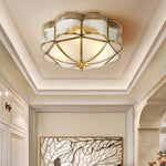 Brass Domed Flush Ceiling Lamp - Lamp Outdoor
