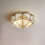 Brass Domed Flush Ceiling Lamp - Lamp Outdoor