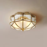 Brass Domed Flush Ceiling Lamp - Lamp Outdoor