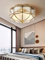 Brass Domed Flush Ceiling Lamp - Lamp Outdoor