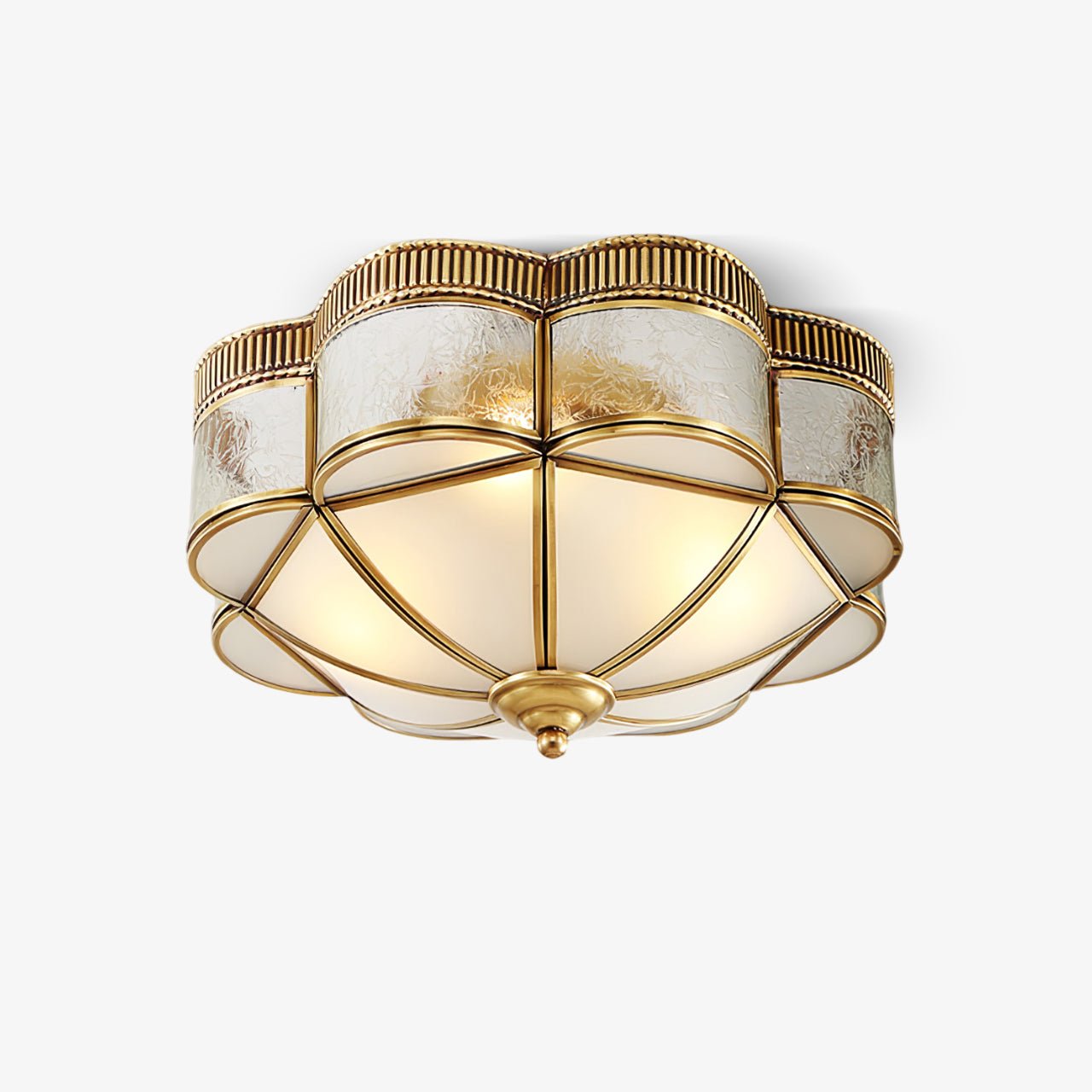 Brass Domed Flush Ceiling Lamp - Lamp Outdoor