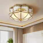 Brass Domed Flush Ceiling Lamp - Lamp Outdoor