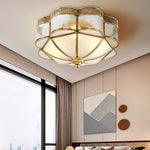 Brass Domed Flush Ceiling Lamp - Lamp Outdoor