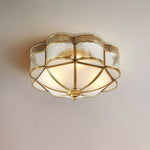 Brass Domed Flush Ceiling Lamp - Lamp Outdoor
