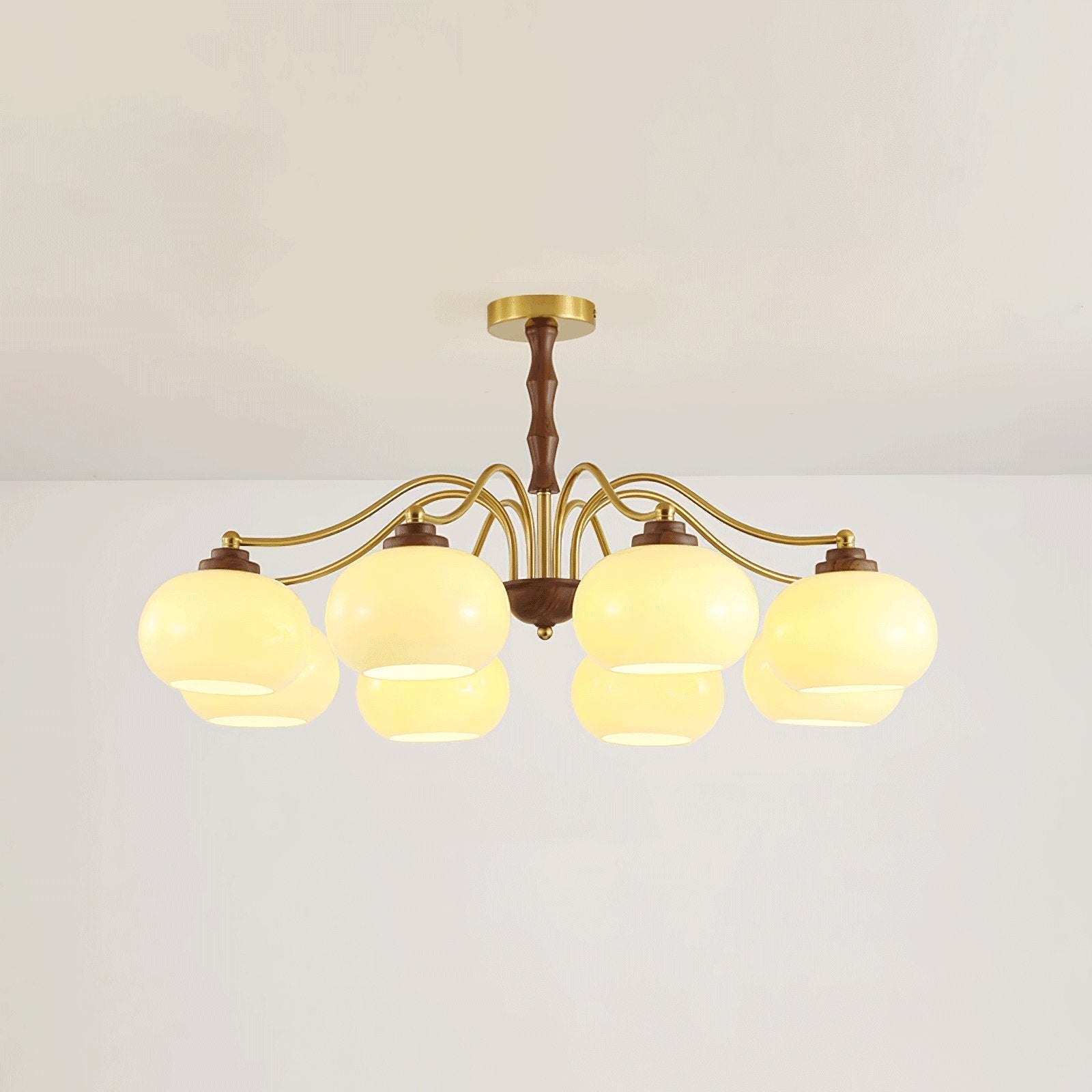 Persimmon Glass Globe Chandelier - Lamp Outdoor