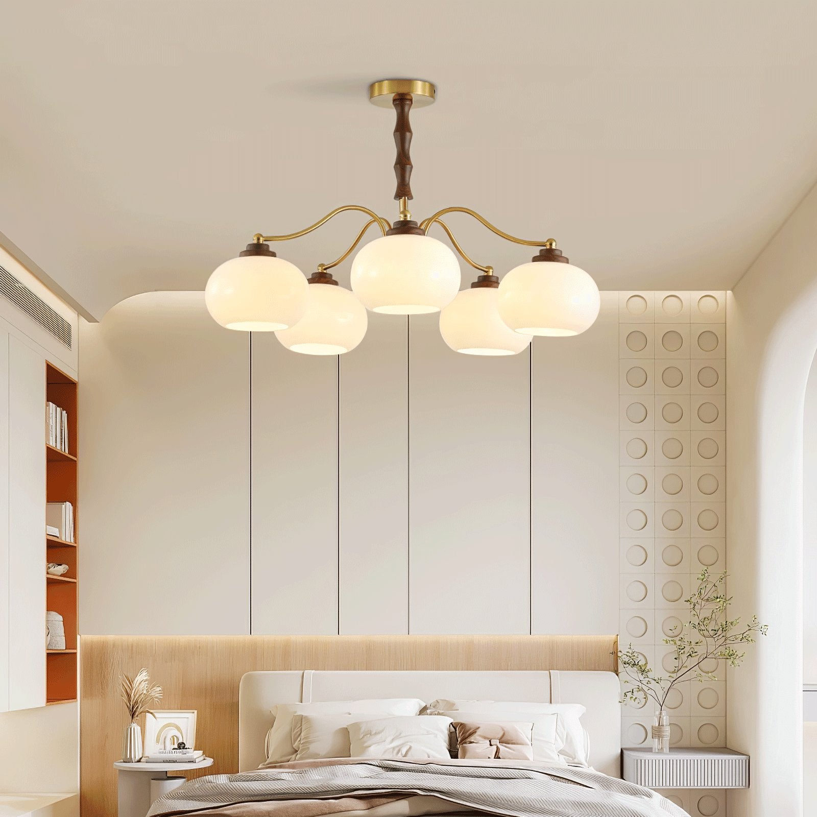 Persimmon Glass Globe Chandelier - Lamp Outdoor
