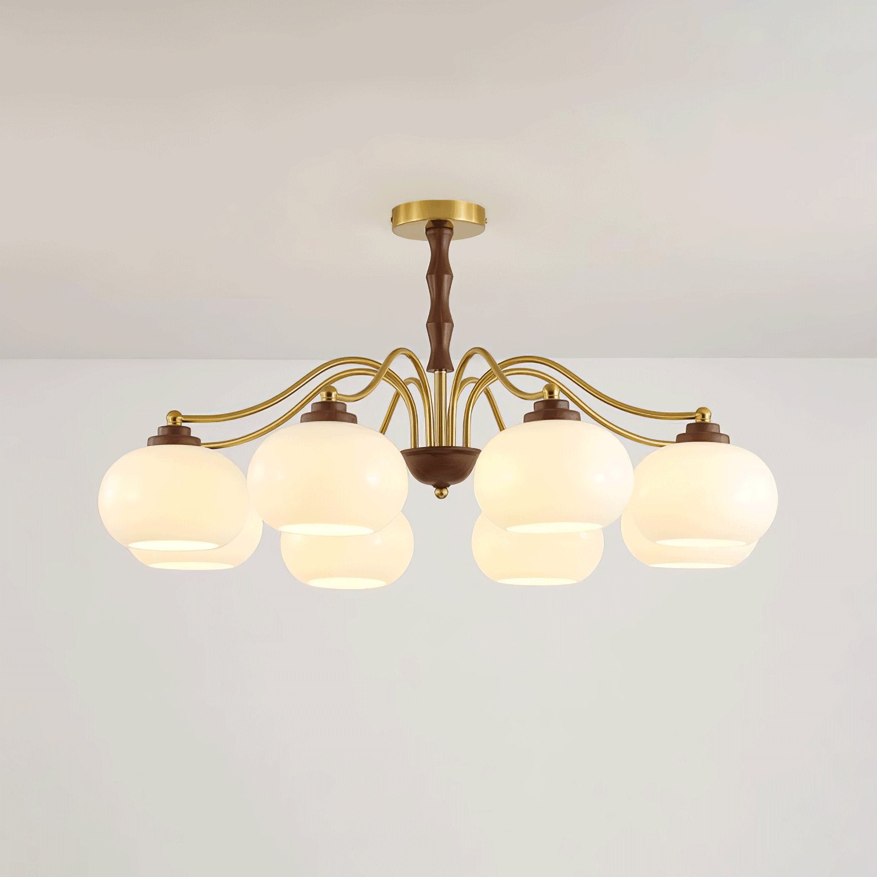 Persimmon Glass Globe Chandelier - Lamp Outdoor