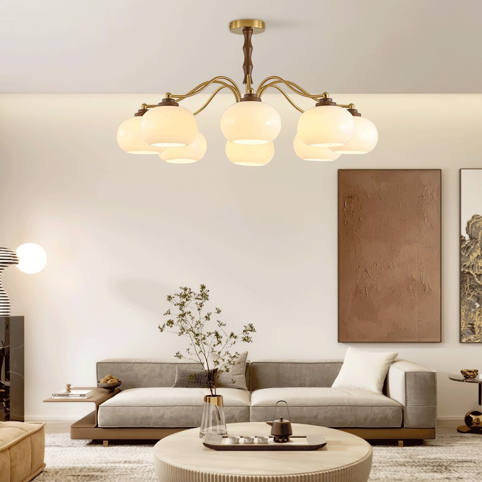 Persimmon Glass Globe Chandelier - Lamp Outdoor
