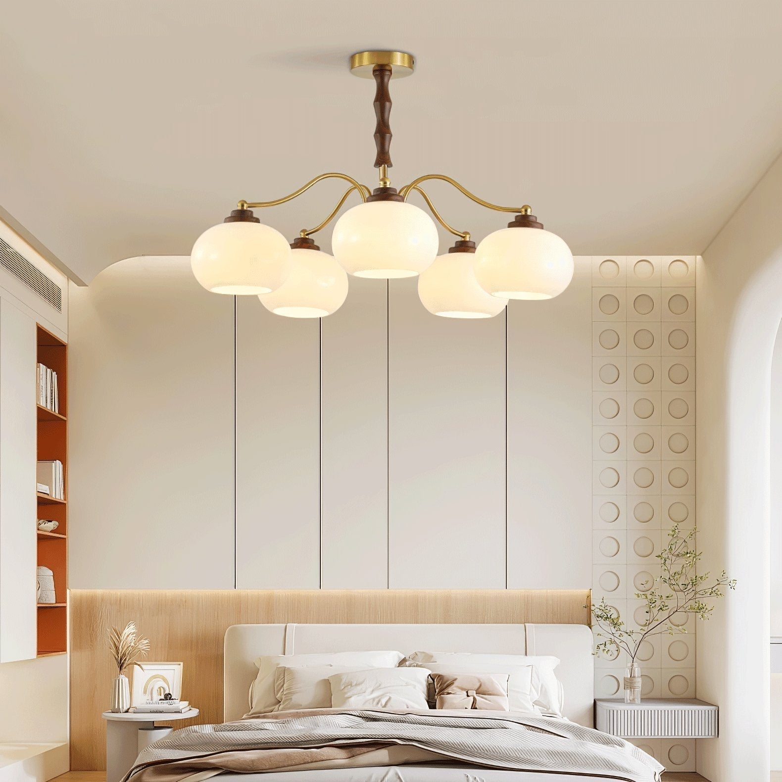 Persimmon Glass Globe Chandelier - Lamp Outdoor