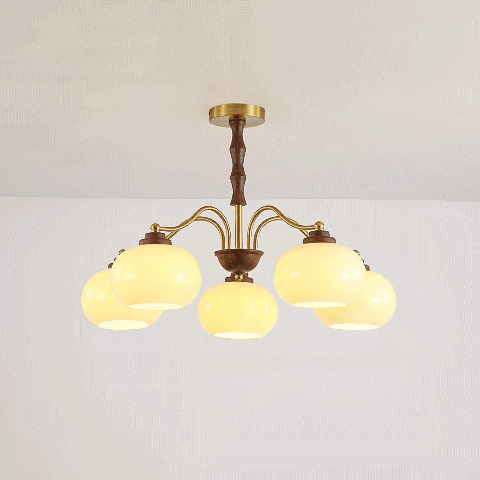 Persimmon Glass Globe Chandelier - Lamp Outdoor