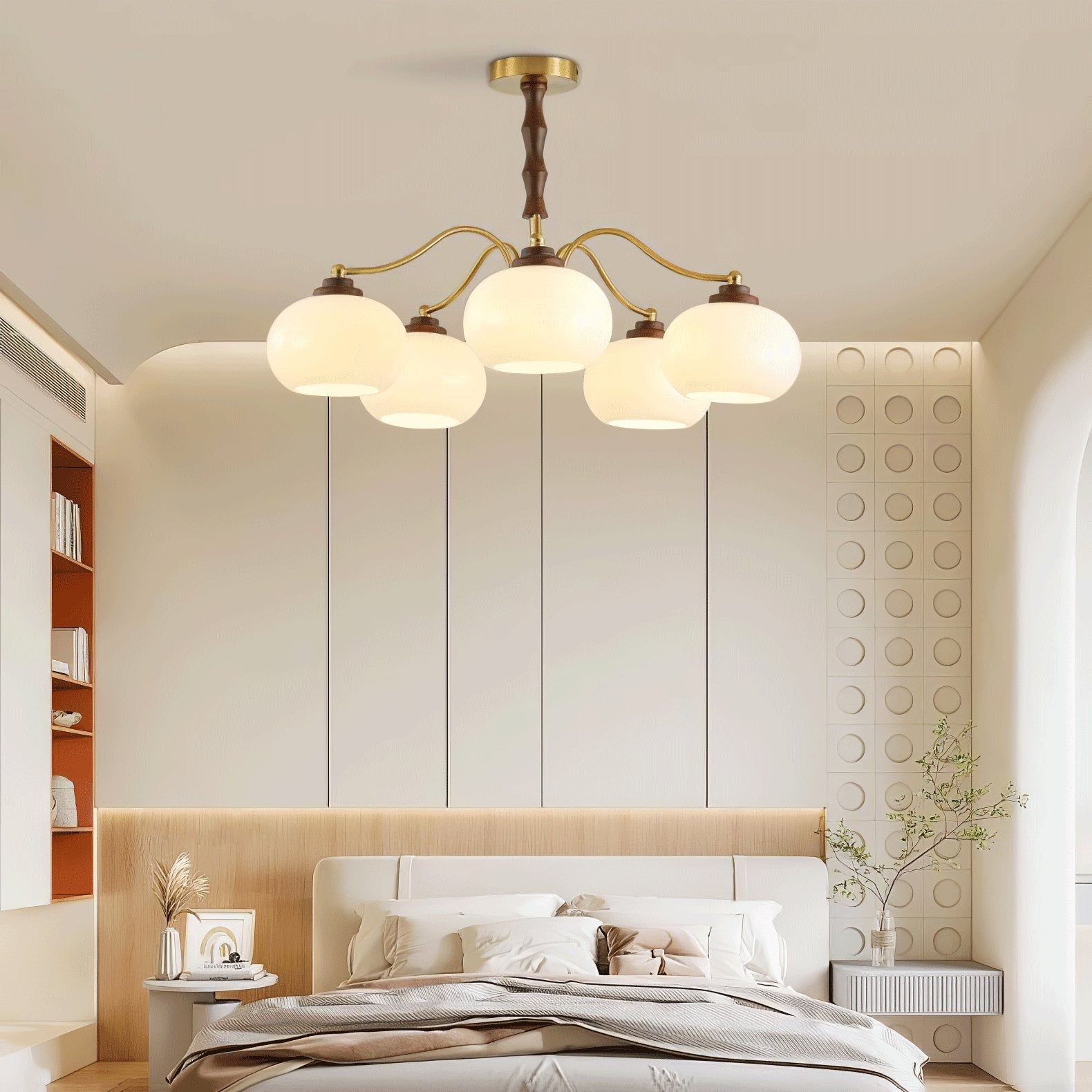 Persimmon Glass Globe Chandelier - Lamp Outdoor