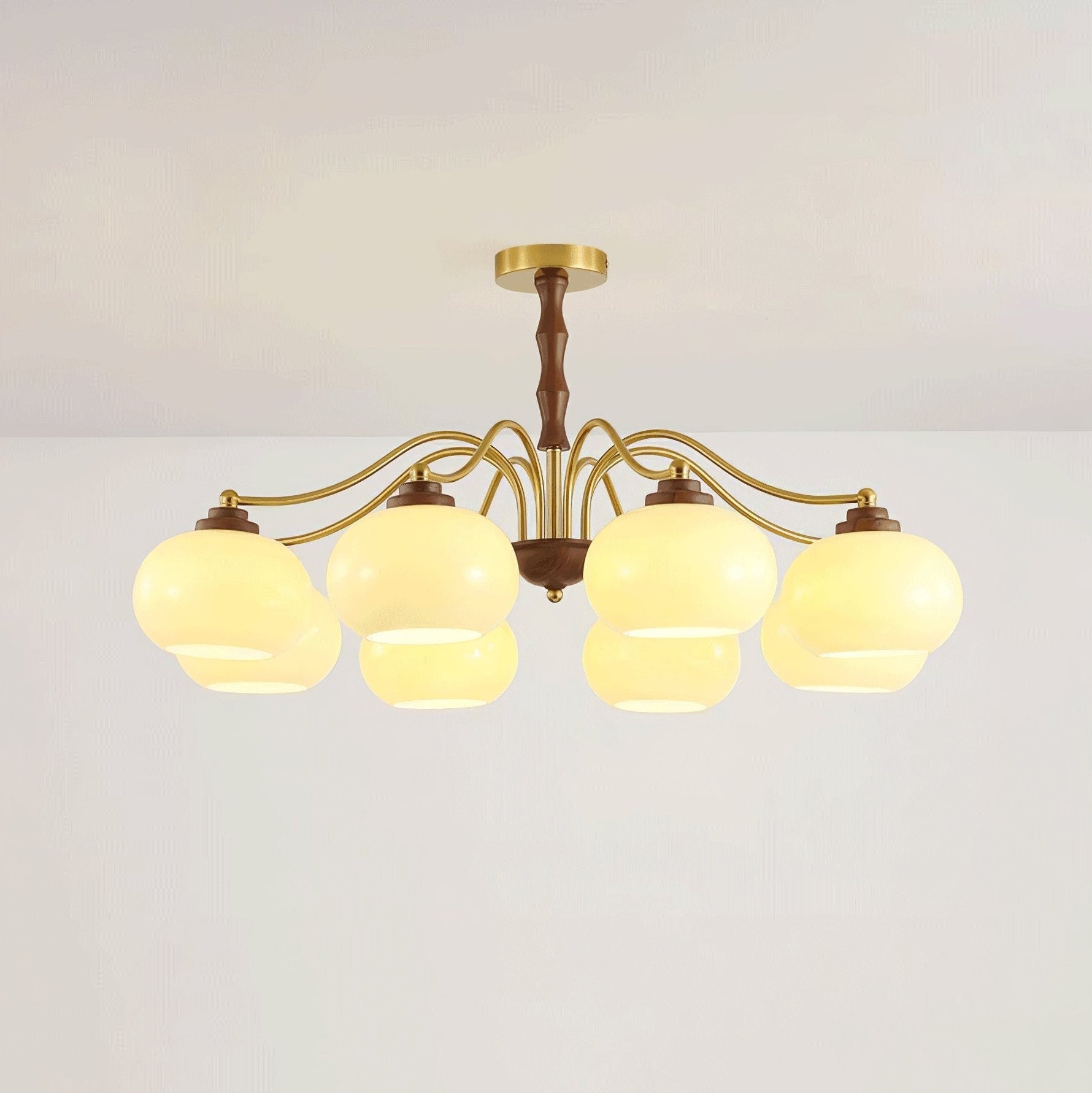 Persimmon Glass Globe Chandelier - Lamp Outdoor