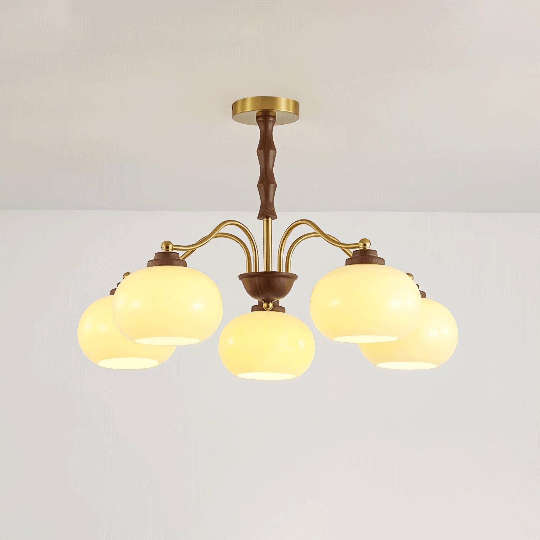 Persimmon Glass Globe Chandelier - Lamp Outdoor