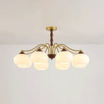Persimmon Glass Globe Chandelier - Lamp Outdoor