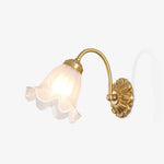 Brass Floral Glass Sconce - Lamp Outdoor