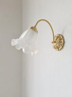 Brass Floral Glass Sconce - Lamp Outdoor