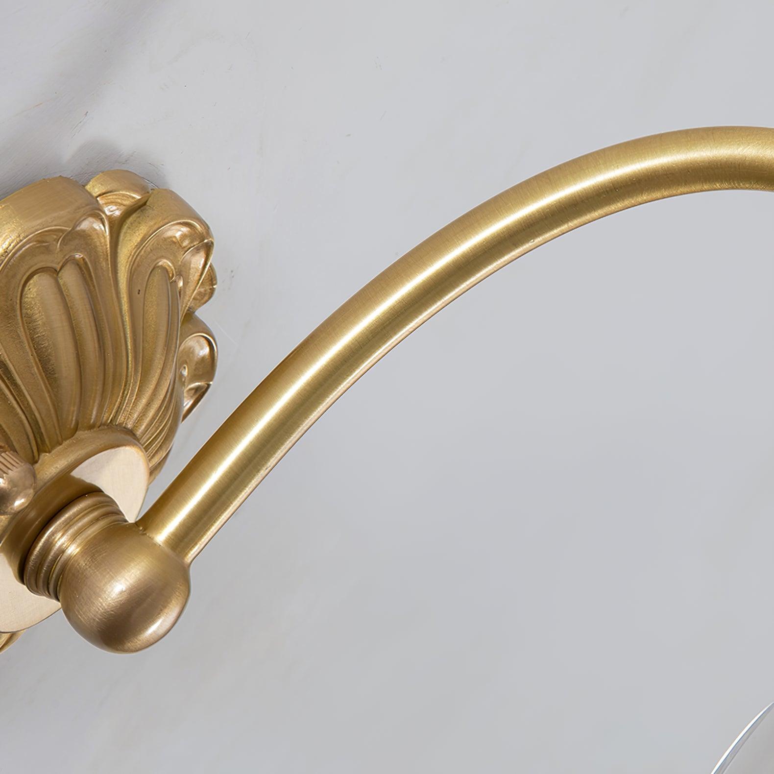 Brass Floral Glass Sconce - Lamp Outdoor