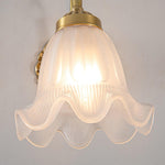 Brass Floral Glass Sconce - Lamp Outdoor