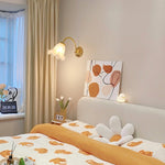 Brass Floral Glass Sconce - Lamp Outdoor