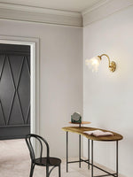 Brass Floral Glass Sconce - Lamp Outdoor