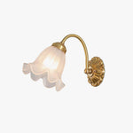 Brass Floral Glass Sconce - Lamp Outdoor