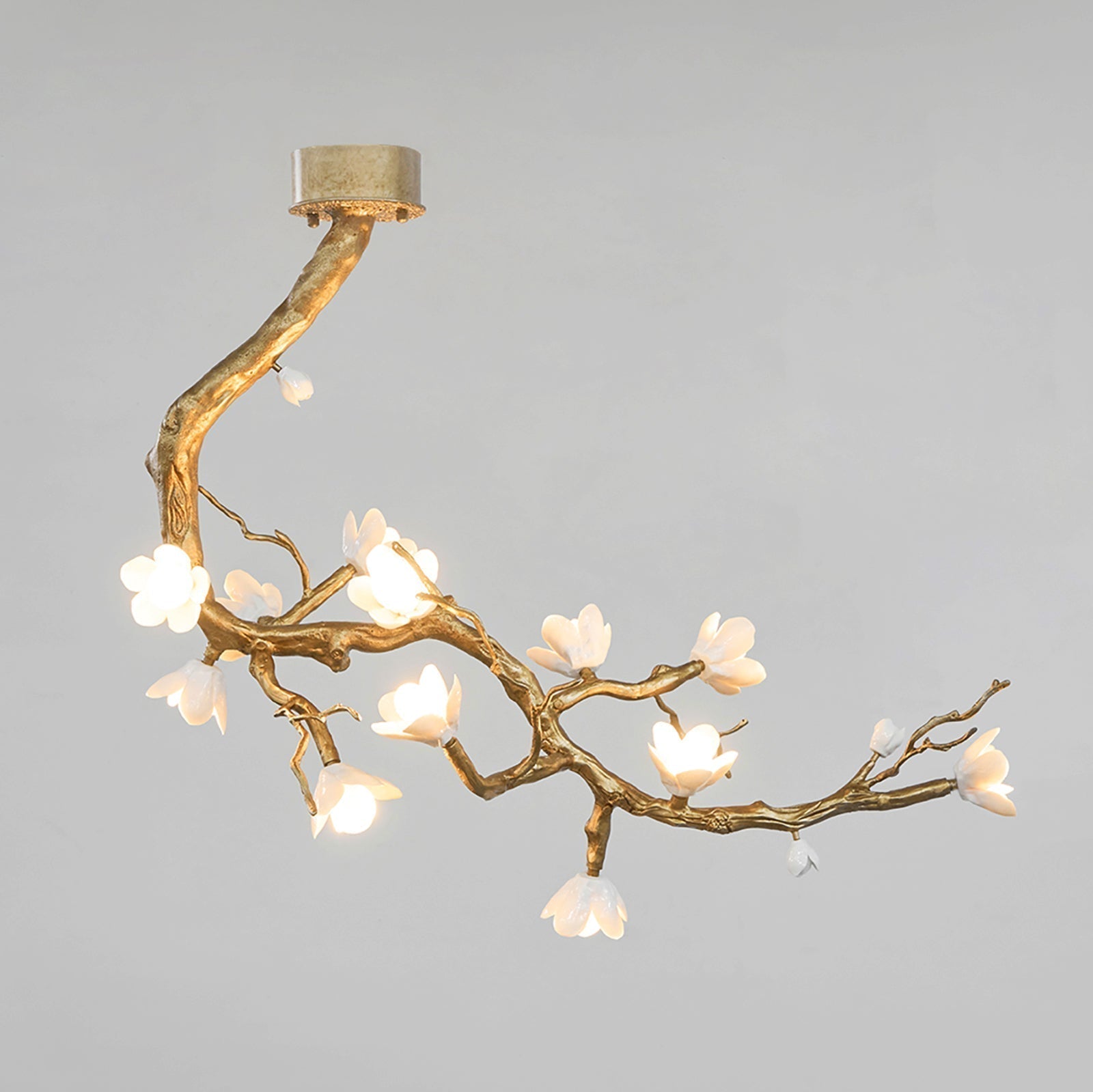 Brass Flower Branch Chandelier - Lamp Outdoor