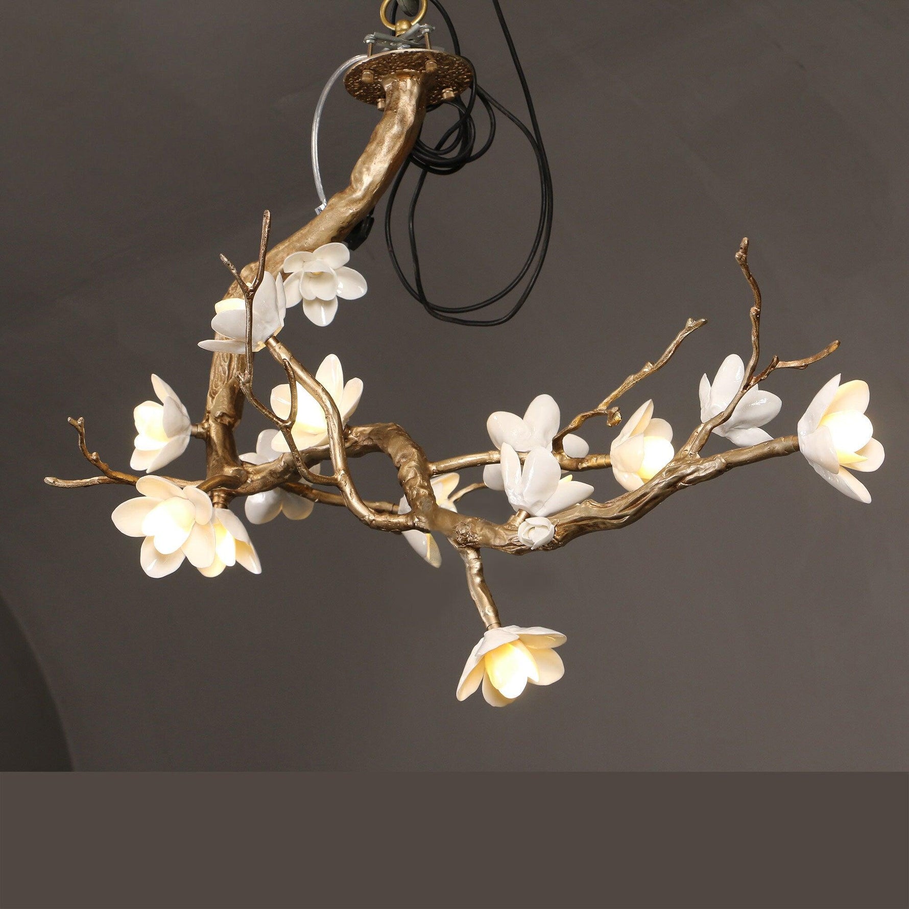 Brass Flower Branch Chandelier - Lamp Outdoor