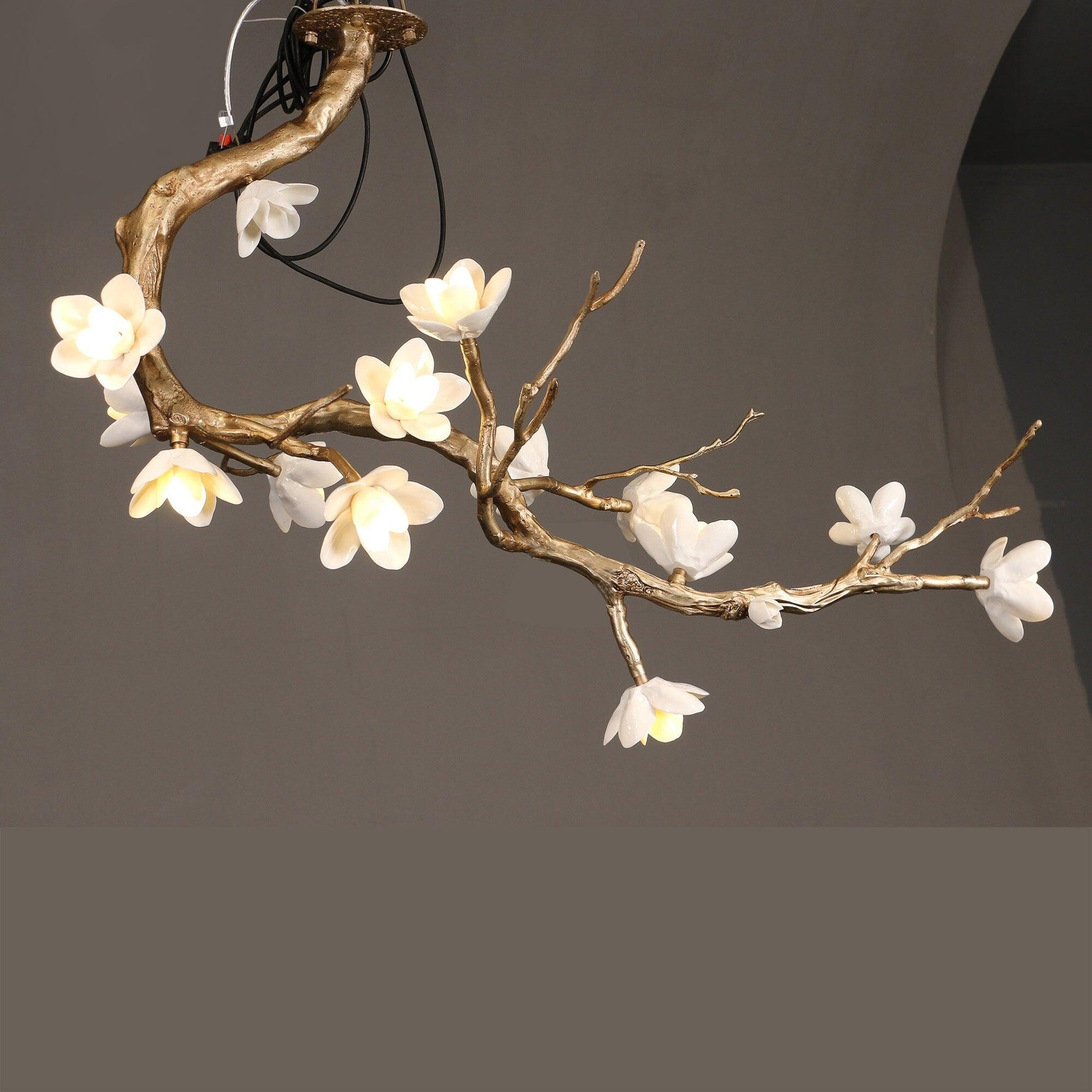 Brass Flower Branch Chandelier - Lamp Outdoor
