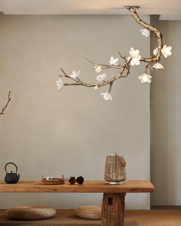 Brass Flower Branch Chandelier - Lamp Outdoor