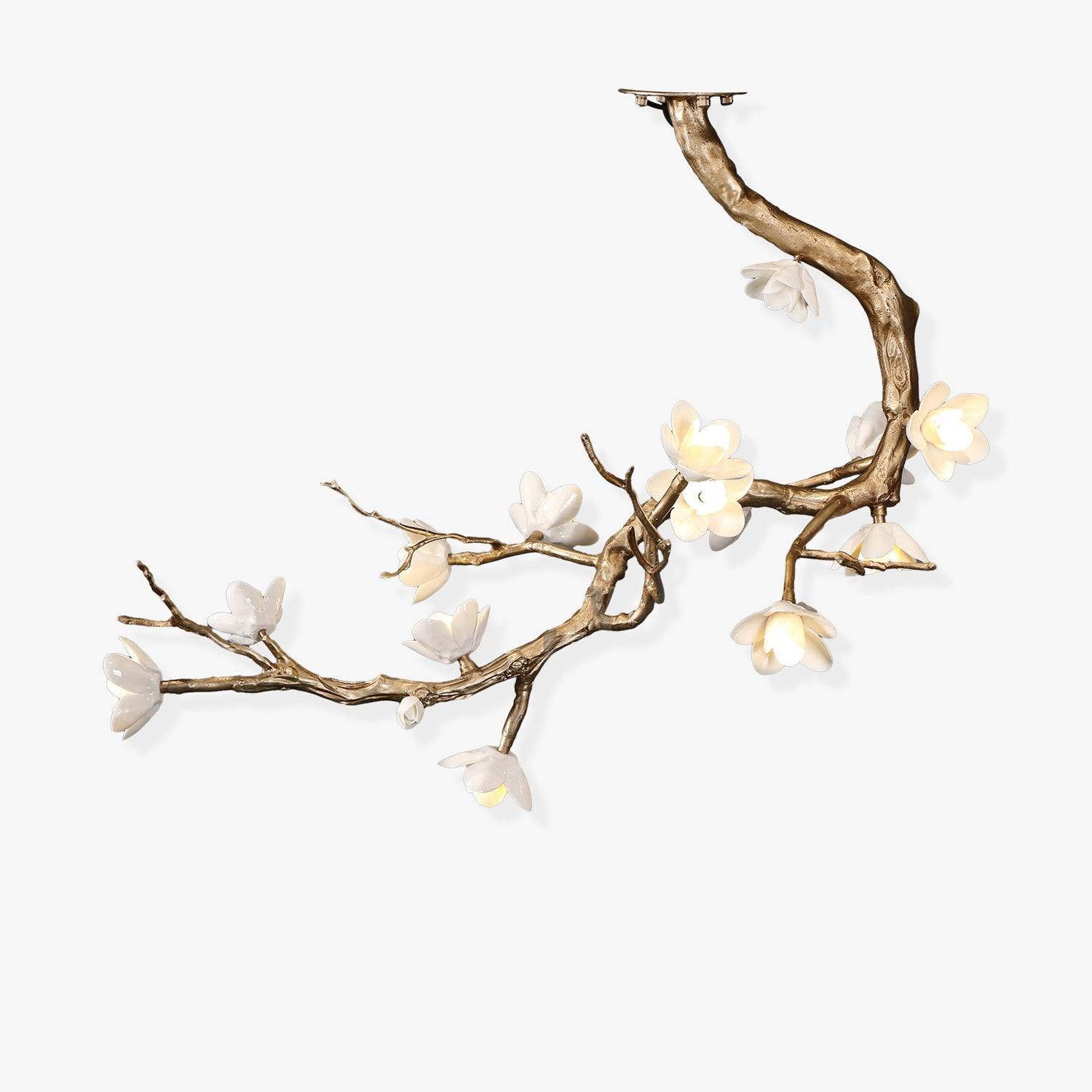 Brass Flower Branch Chandelier - Lamp Outdoor