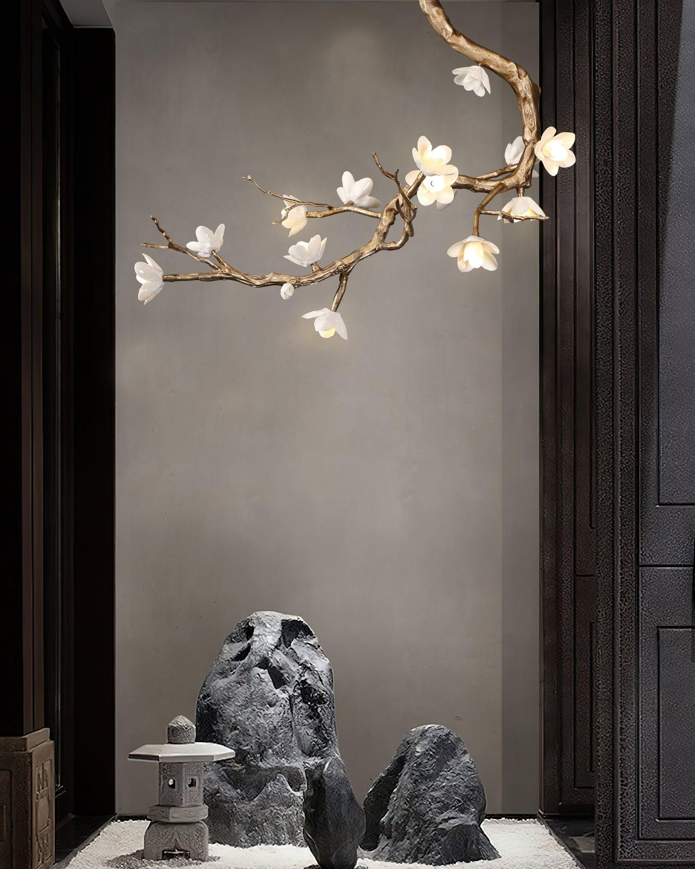 Brass Flower Branch Chandelier - Lamp Outdoor