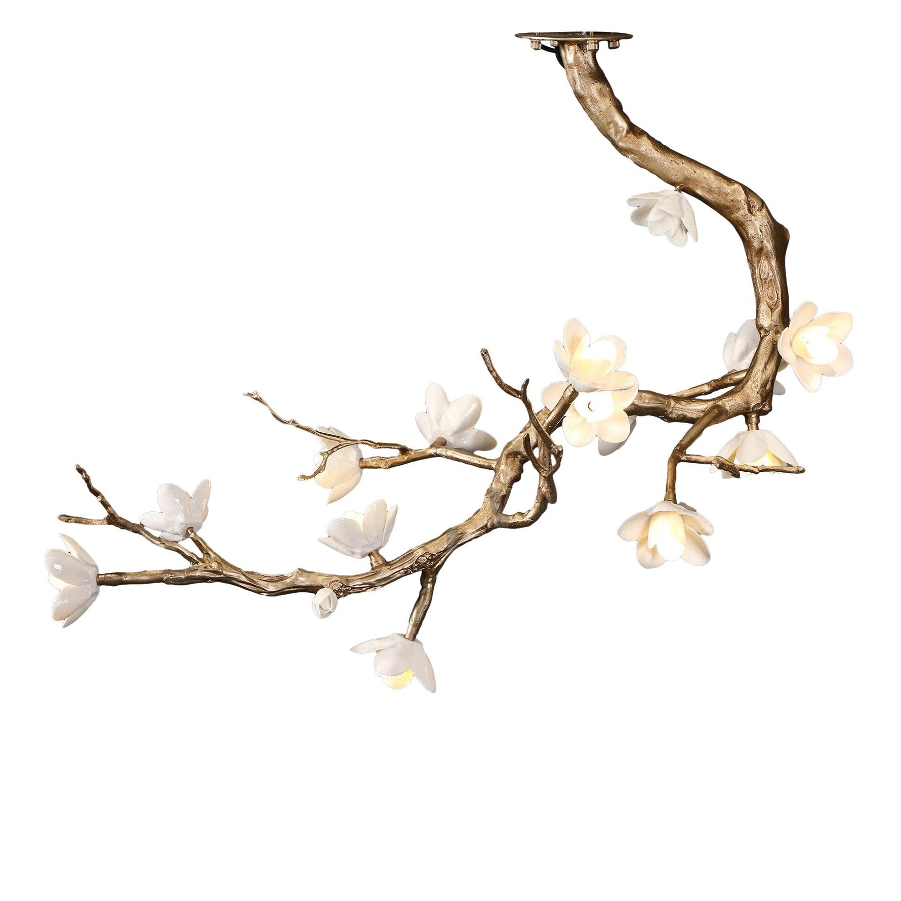 Brass Flower Branch Chandelier - Lamp Outdoor