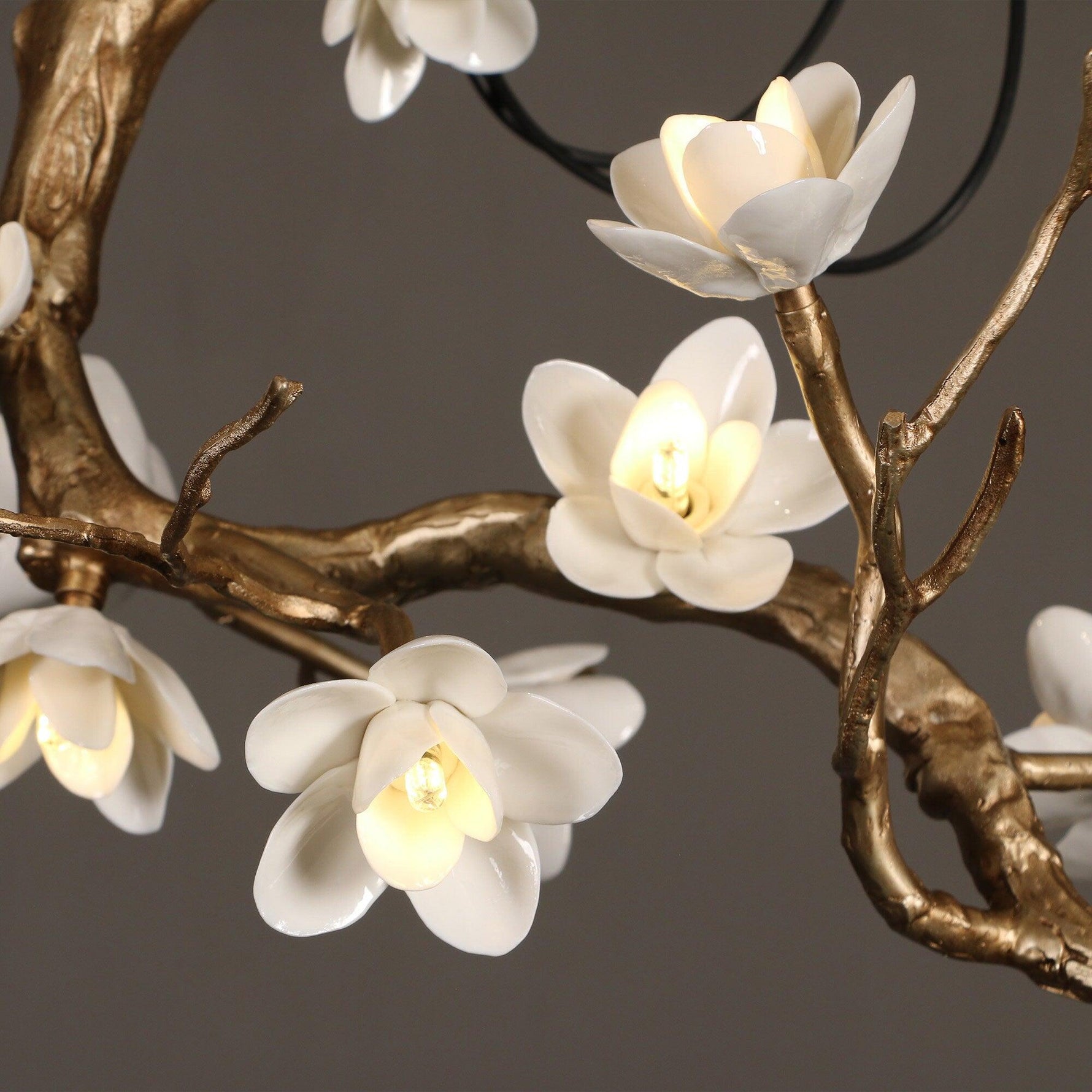 Brass Flower Branch Chandelier - Lamp Outdoor