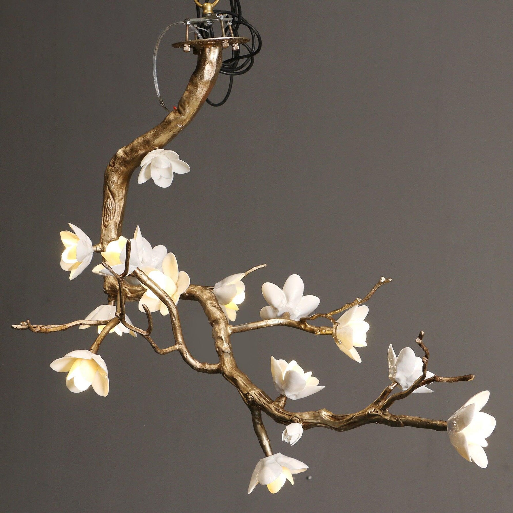 Brass Flower Branch Chandelier - Lamp Outdoor