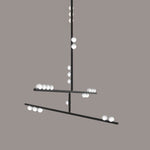 Eurzoris Geometric Brass Linear Pendant Light Chandelier - Lamp Outdoor