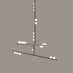 Eurzoris Geometric Brass Linear Pendant Light Chandelier - Lamp Outdoor