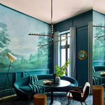 Eurzoris Geometric Brass Linear Pendant Light Chandelier - Lamp Outdoor