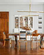Eurzoris Geometric Brass Linear Pendant Light Chandelier - Lamp Outdoor