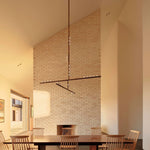 Eurzoris Geometric Brass Linear Pendant Light Chandelier - Lamp Outdoor