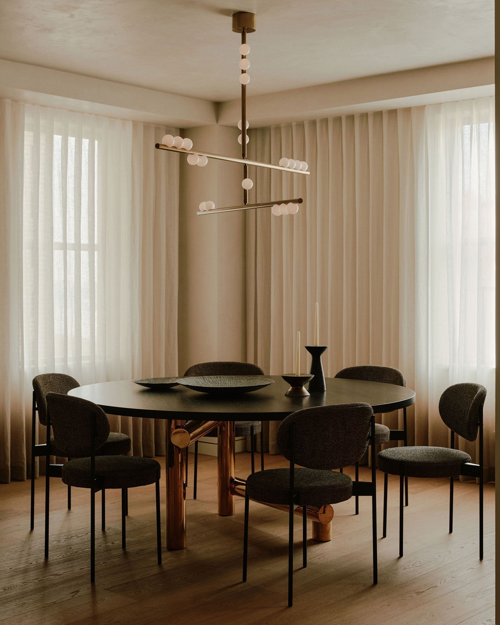 Eurzoris Geometric Brass Linear Pendant Light Chandelier - Lamp Outdoor