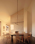 Eurzoris Geometric Brass Linear Pendant Light Chandelier - Lamp Outdoor