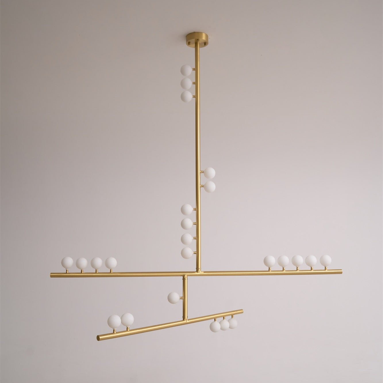 Eurzoris Geometric Brass Linear Pendant Light Chandelier - Lamp Outdoor
