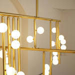 Eurzoris Geometric Brass Linear Pendant Light Chandelier - Lamp Outdoor